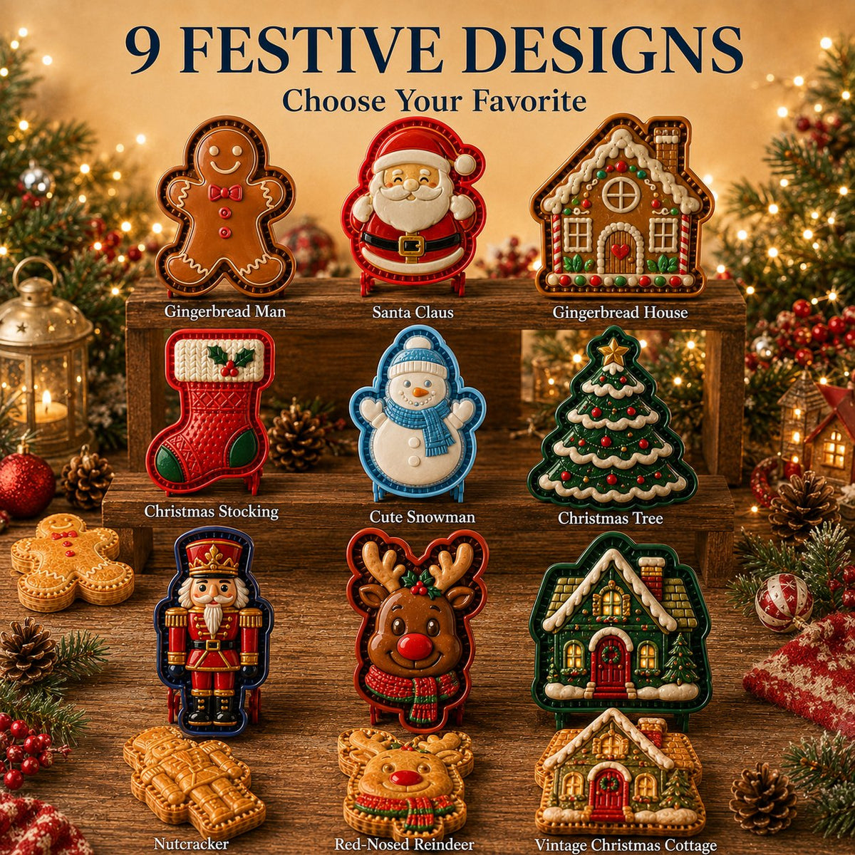 98-Design Christmas Mini Pie Mold